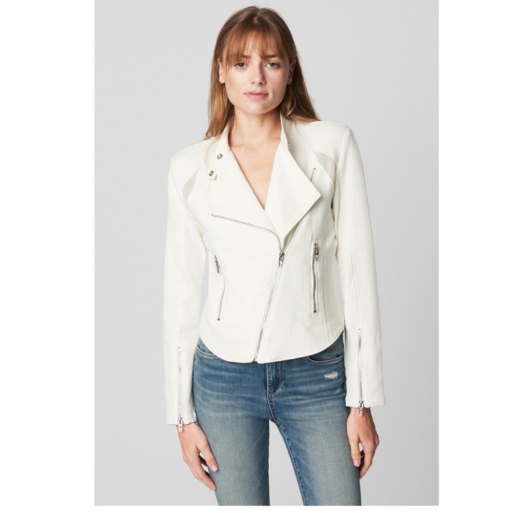 BLANK NYC So Icy Mesh Panel Moto Jacket Size XS NWT